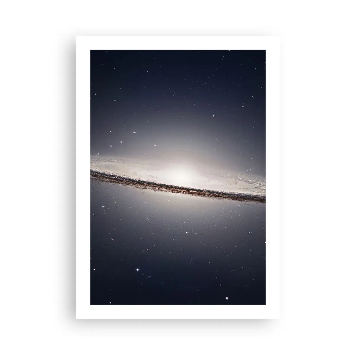 Póster - Una galaxia espiral monumental con el espacio como telón de fondo - 50x70cm - Érase una vez en una galaxia muy, muy lejana.... - Decoración de pared moderna para salón y dormitorio ARTTOR