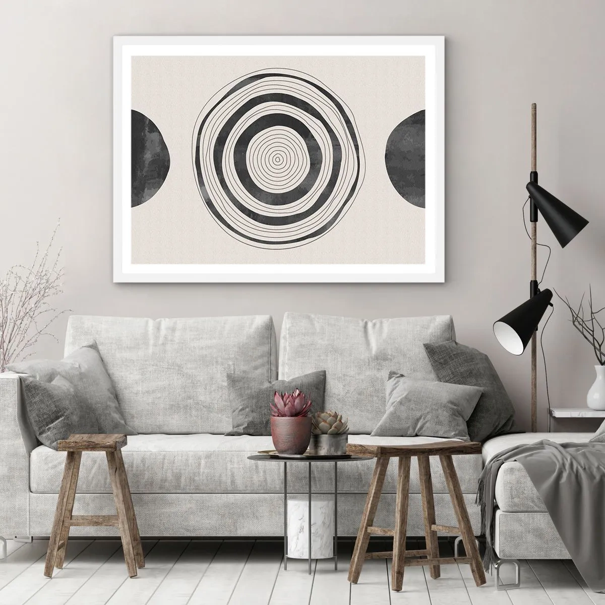 Póster en marco blanco - Lo importante es lo que hay entre medias - 40x30 cm