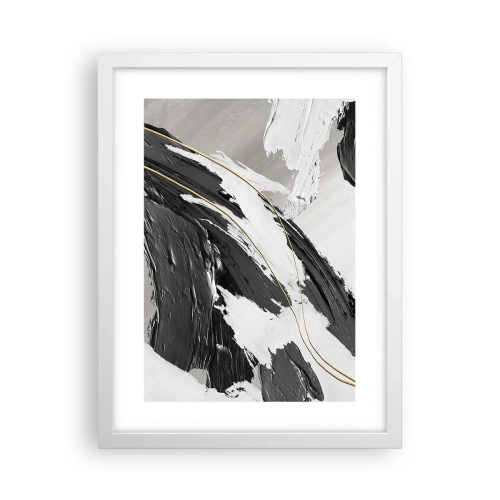 Póster en marco blanco - Abstracción con estilo - 30x40 cm