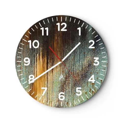 Reloj de pared - Reloj de vidrio - Una composición colorista no accidental - 40x40 cm