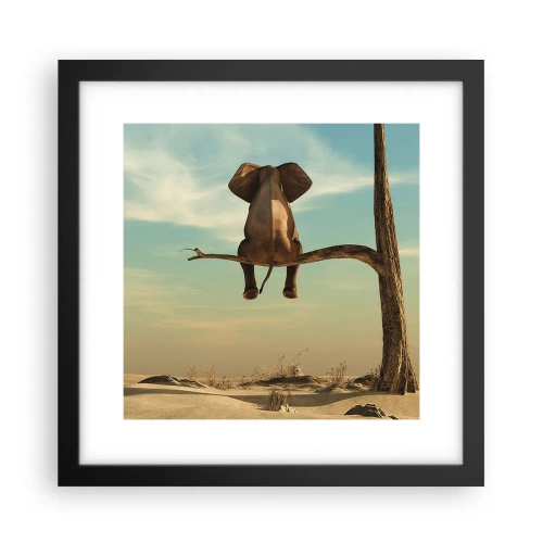 Póster en marco negro - Un nuevo punto de vista - 30x30 cm