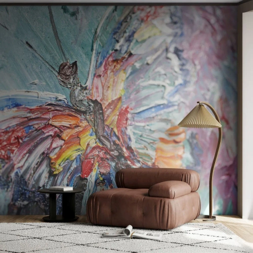 Fotomural Premium Canvas - Pintado por la naturaleza - Abstracción, Mariposa, Pedazo - 200x140 cm