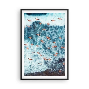 Póster en marco negro - Un desfile marítimo - 61x91 cm