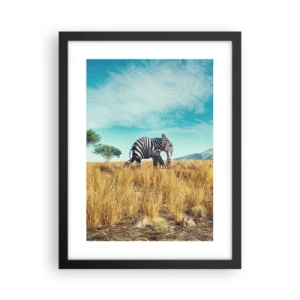 Póster en marco negro - El gris ya no está de moda - 30x40 cm