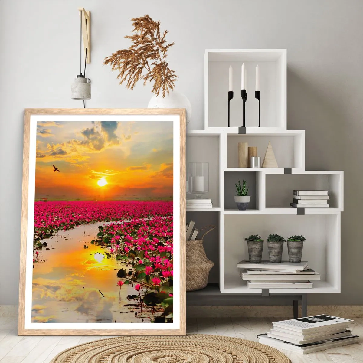 Póster en marco roble claro - La vida secreta del lago - 61x91 cm