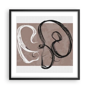 Póster en marco negro - Composición: la búsqueda de la plenitud - 50x50 cm