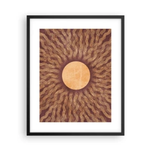 Póster en marco negro - Icono del sol - 40x50 cm