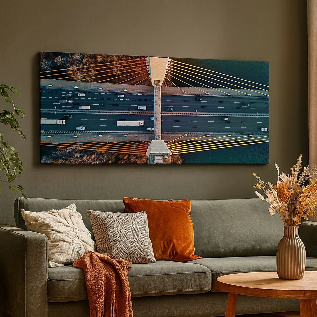 Cuadro sobre lienzo - Impresión de Imagen - Más allá de las aguas, más allá de los bosques - 100x40 cm