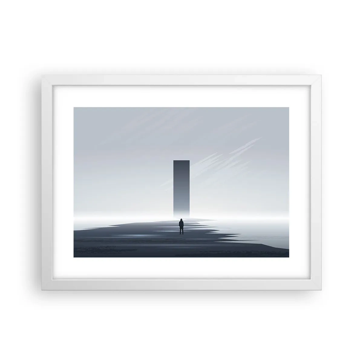 Póster en marco blanco - ¿Oportunidad o amenaza? - 40x30 cm