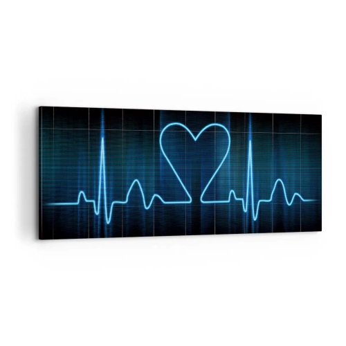 Cuadro sobre lienzo - Impresión de Imagen - El ritmo del corazón - 100x40 cm