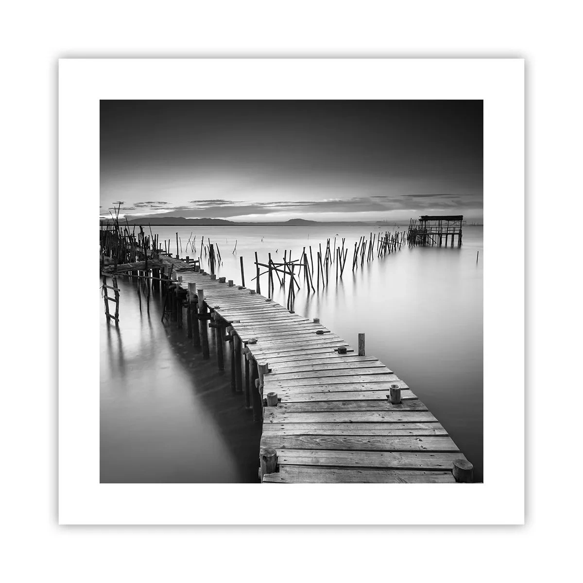 Póster - La calma de una orilla olvidada - 40x40 cm