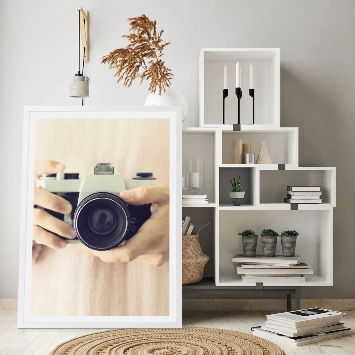 Póster en marco blanco - Una visión diferente - 40x50 cm