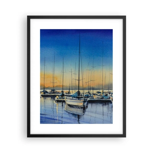 Póster en marco negro - El final de un buen día - 40x50 cm