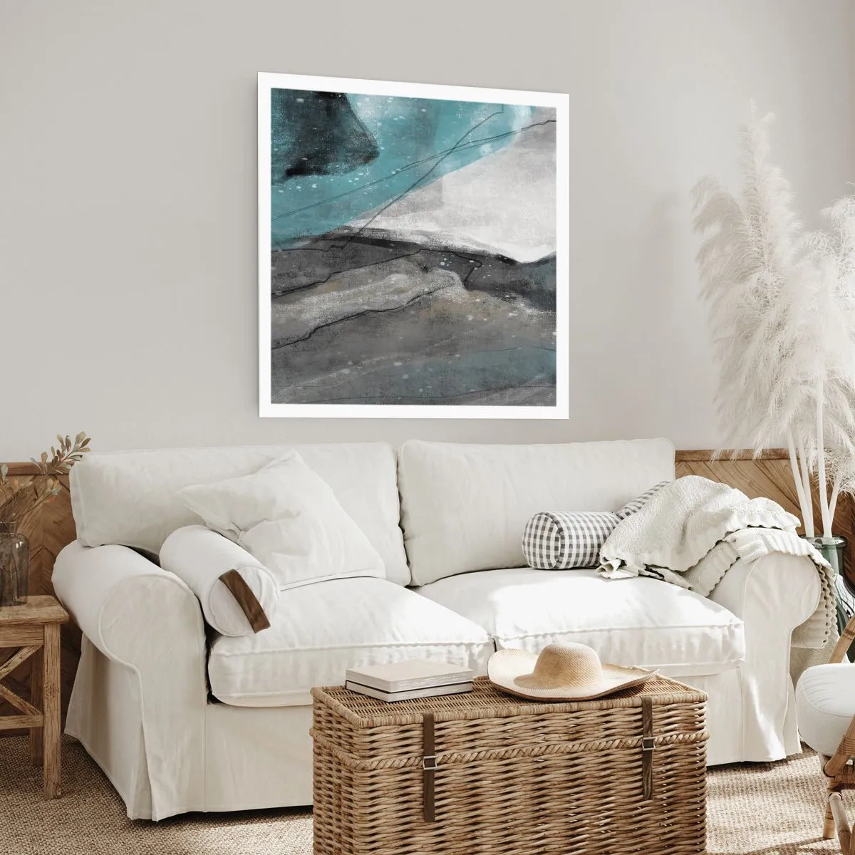 Póster - Abstracción: rocas y hielo - 30x30 cm