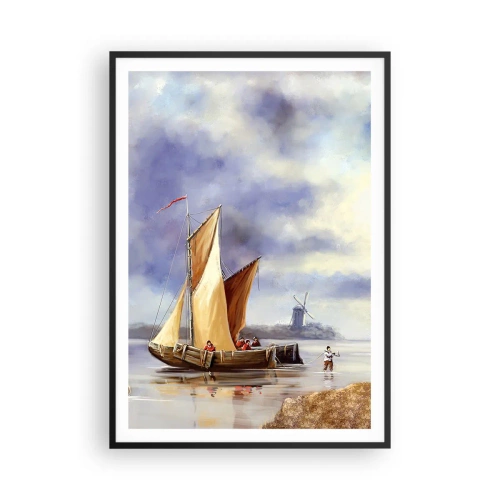 Póster en marco negro - El regreso de los marineros - 70x100 cm