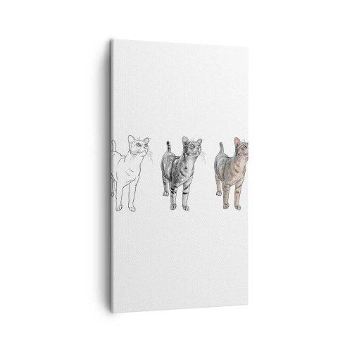 Cuadro sobre lienzo - Impresión de Imagen - Lección de dibujo - 45x80 cm