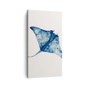 Cuadro sobre lienzo - Impresión de Imagen - La vida en azul - 45x80 cm