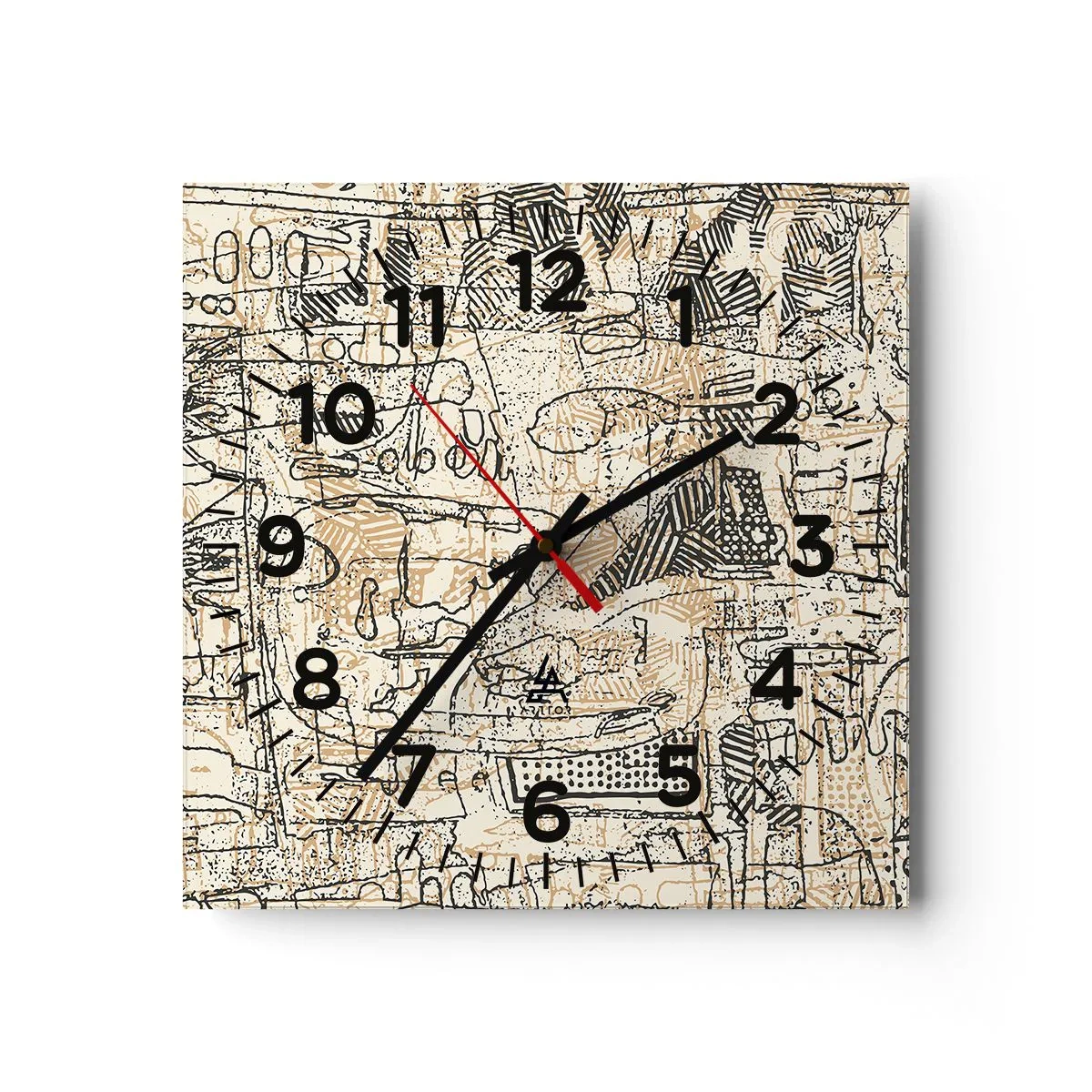 Reloj de pared - Reloj de vidrio - A la espera de ser descifrado - 40x40 cm