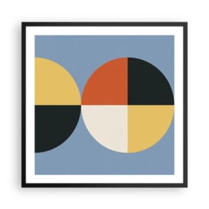 Póster en marco negro - Mira y cuenta - 60x60 cm