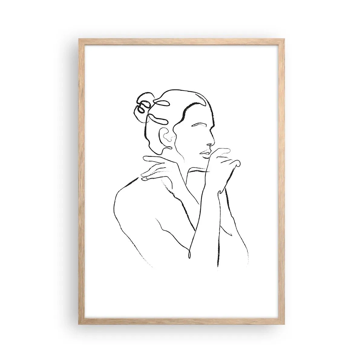 Póster en marco roble claro - Desnudo: un misterio sensual - 50x70 cm