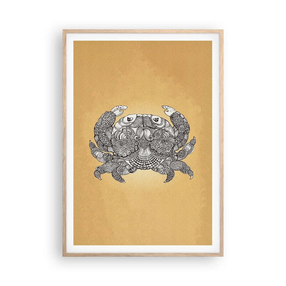 Póster en marco roble claro - Cuentos del Sr. Cangrejo - 70x100 cm