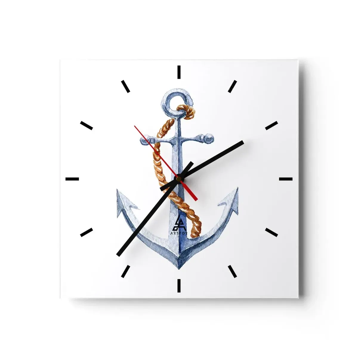Reloj de pared - Reloj de vidrio - ¡Ah, aventura! - 40x40 cm