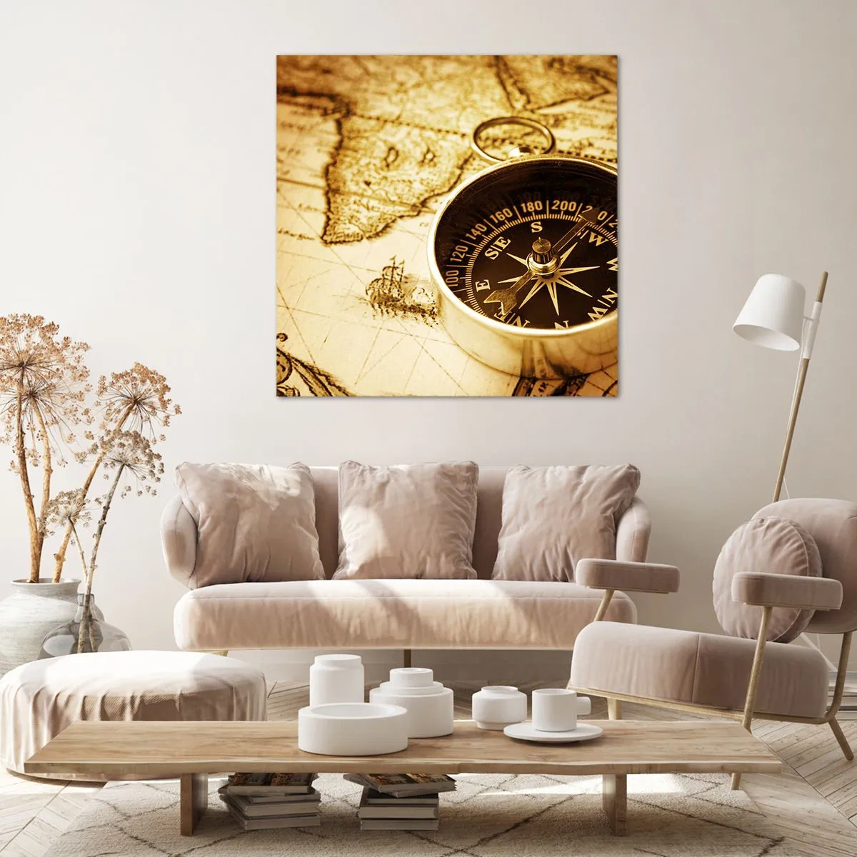 Cuadro sobre lienzo - Impresión de Imagen - ¿Este u Oeste? - 50x50 cm
