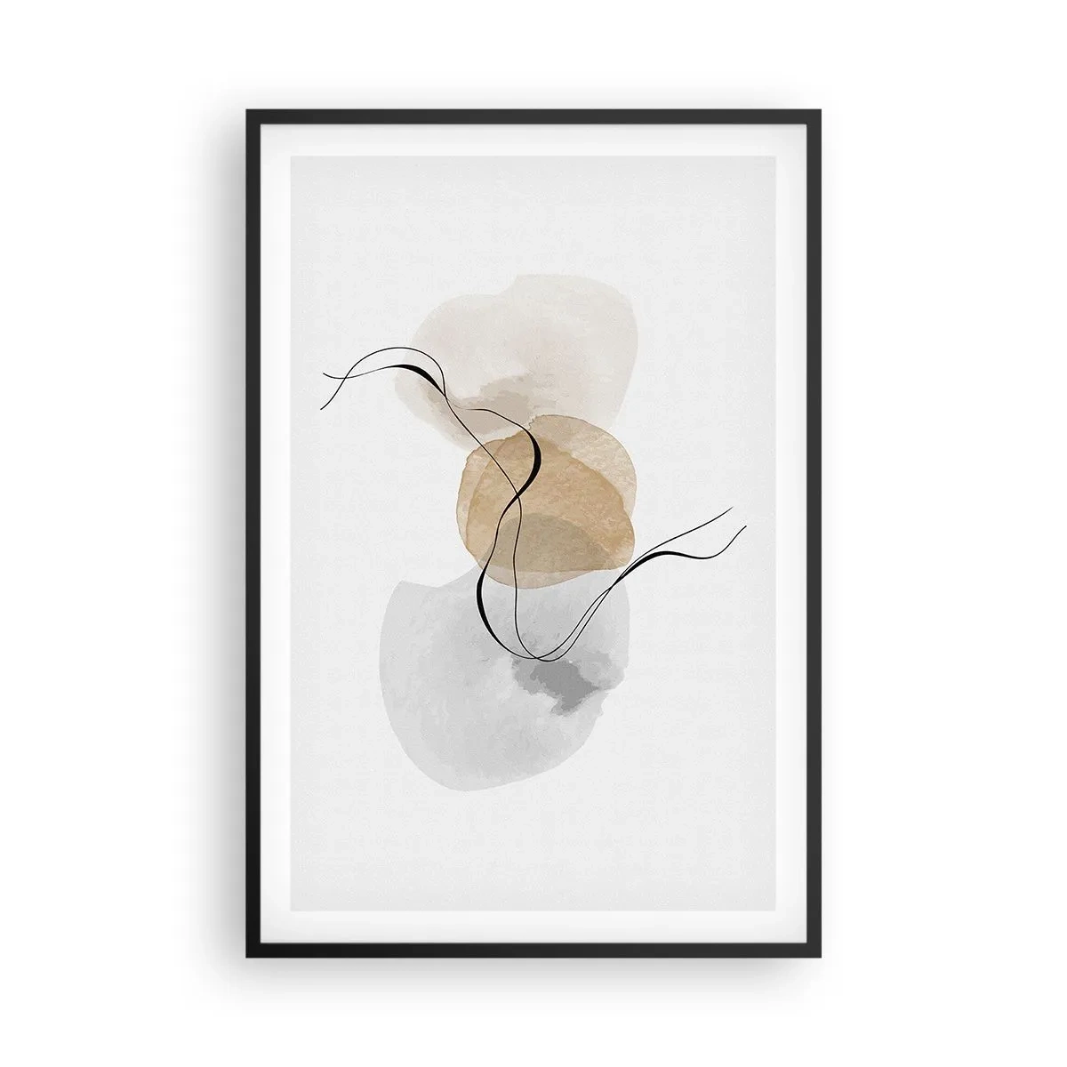 Póster en marco negro - Pompas de aire - 61x91 cm