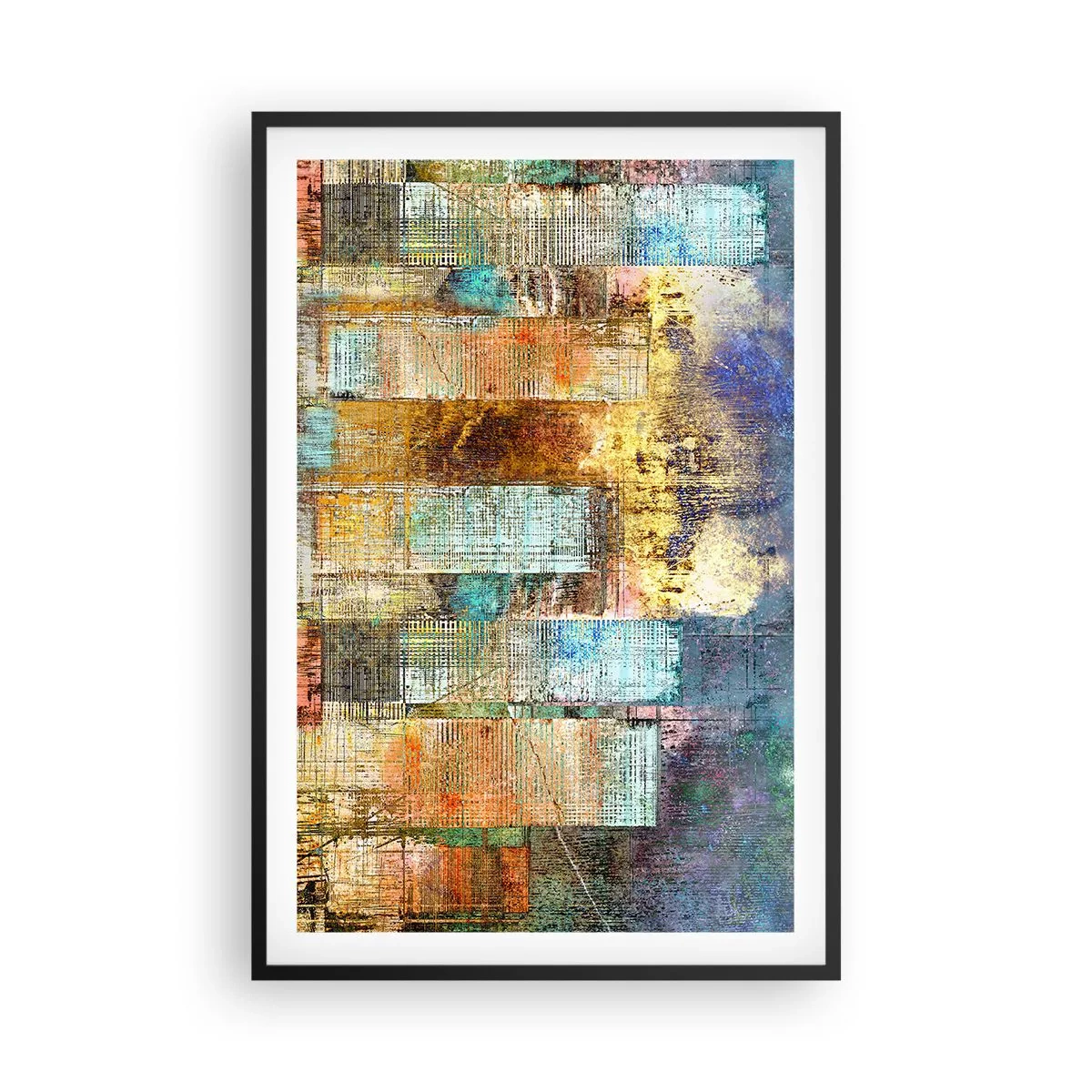 Póster en marco negro - Metrópolis soleada - 61x91 cm