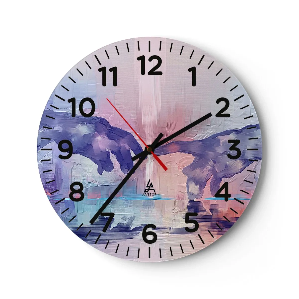 Reloj de pared - Reloj de vidrio - Chispa divina de vida - 30x30 cm