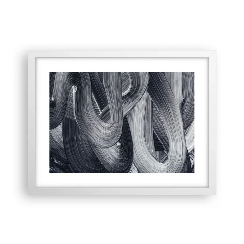Póster en marco blanco - La fluidez de la realidad - 40x30 cm
