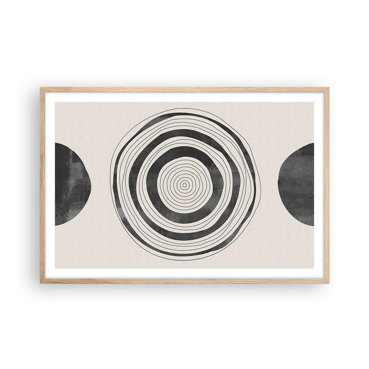 Póster en marco roble claro - Lo importante es lo que hay entre medias - 91x61 cm