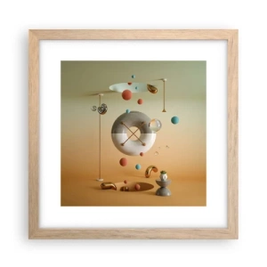 Póster en marco roble claro - Todo puede suceder - 30x30 cm