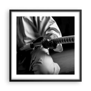 Póster en marco negro - Alma de guerrero - 50x50 cm