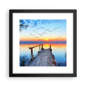 Póster en marco negro - Es hora de volver... - 30x30 cm