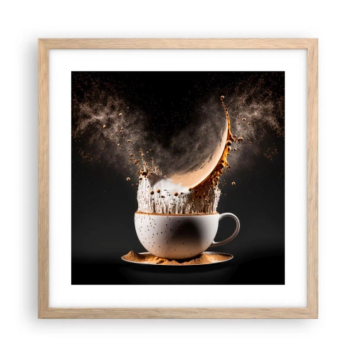 Póster en marco roble claro - Una explosión de sabor - 40x40 cm