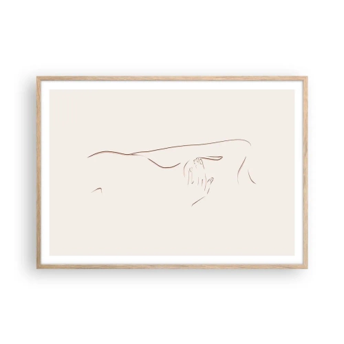 Póster en marco roble claro - La forma del deseo - 100x70 cm