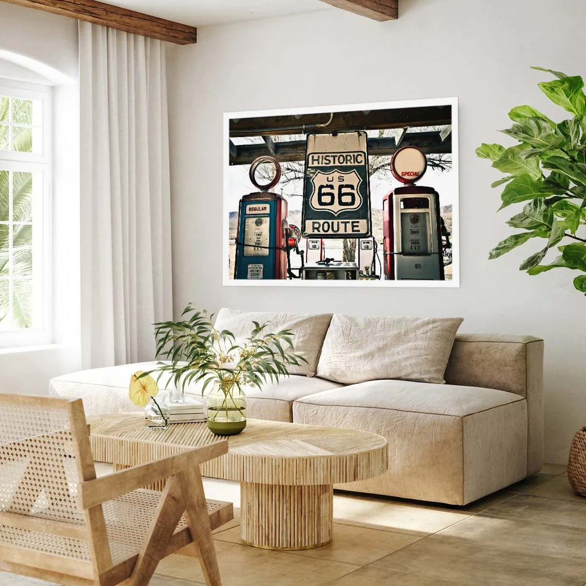 Póster - Un viaje retro americano - 70x50 cm