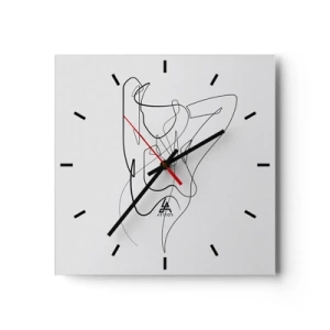 Reloj de pared - Reloj de vidrio - Realmente, tal y como eres - 40x40 cm