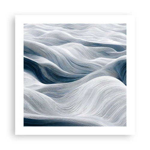 Póster - Olas blancas y azules - 50x50 cm