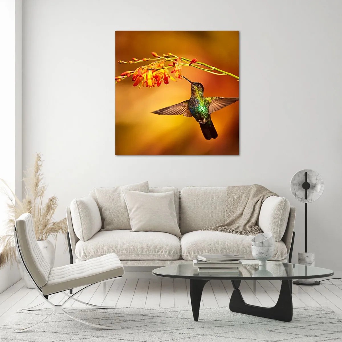 Cuadro sobre vidrio - Impresiones sobre Vidrio - Mensajero de la luz - 70x70 cm