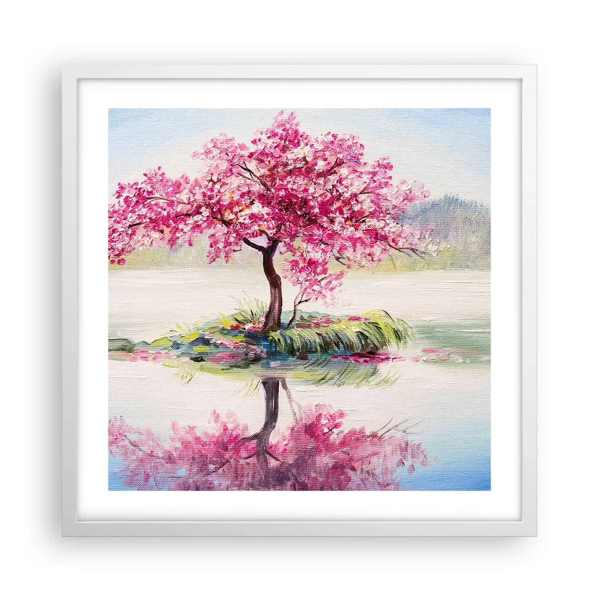 Póster en marco blanco - Una celebración de la primavera - 50x50 cm