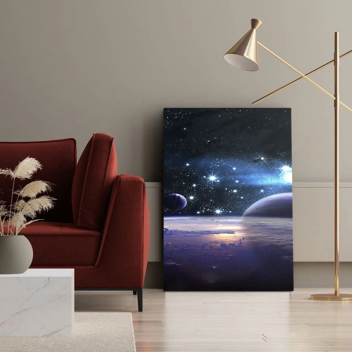 Cuadro sobre lienzo - Impresión de Imagen - ¿Sigues solo? - 45x80 cm