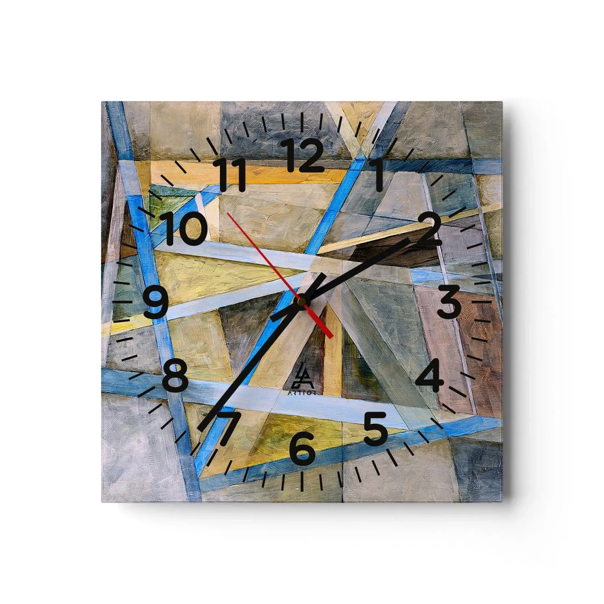 Reloj de pared - Reloj de vidrio - ¿Recto o inclinado? - 30x30 cm