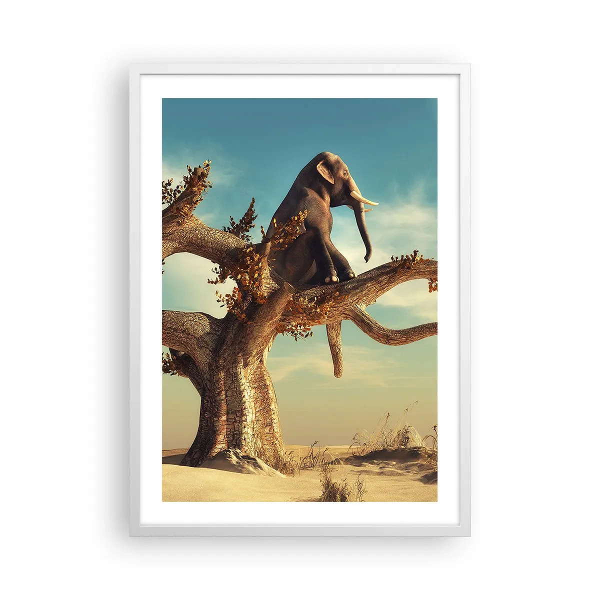 Póster en marco blanco - Un nuevo punto de vista - 50x70 cm