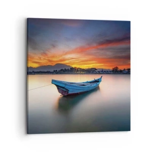 Cuadro sobre lienzo - Impresión de Imagen - Se avecina una buena noche - 70x70 cm