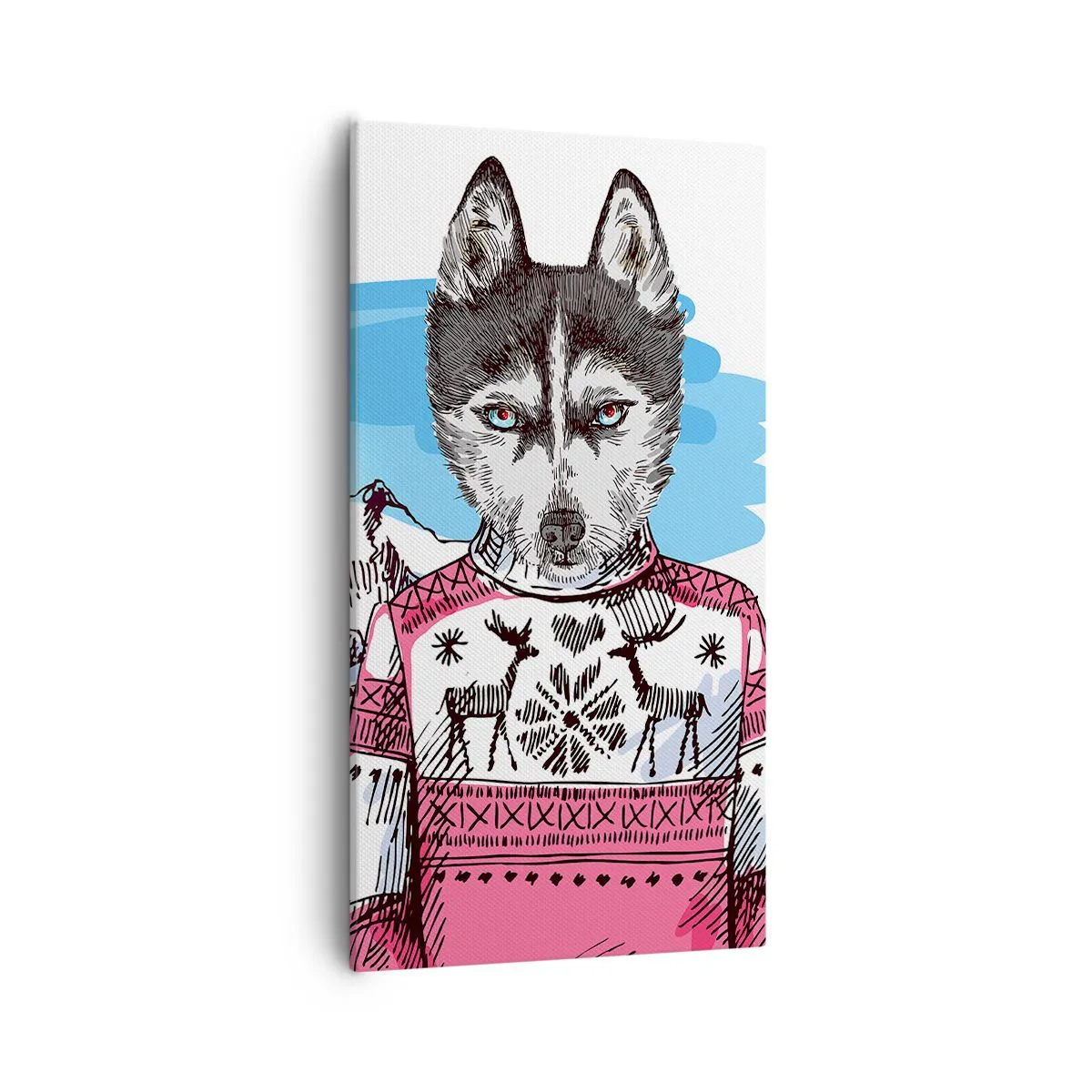 Cuadro sobre lienzo - Impresión de Imagen - Un lobo con piel de cordero - 55x100 cm