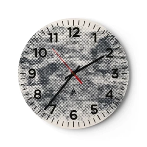 Reloj de pared - Reloj de vidrio - Composición brumosa - 30x30 cm