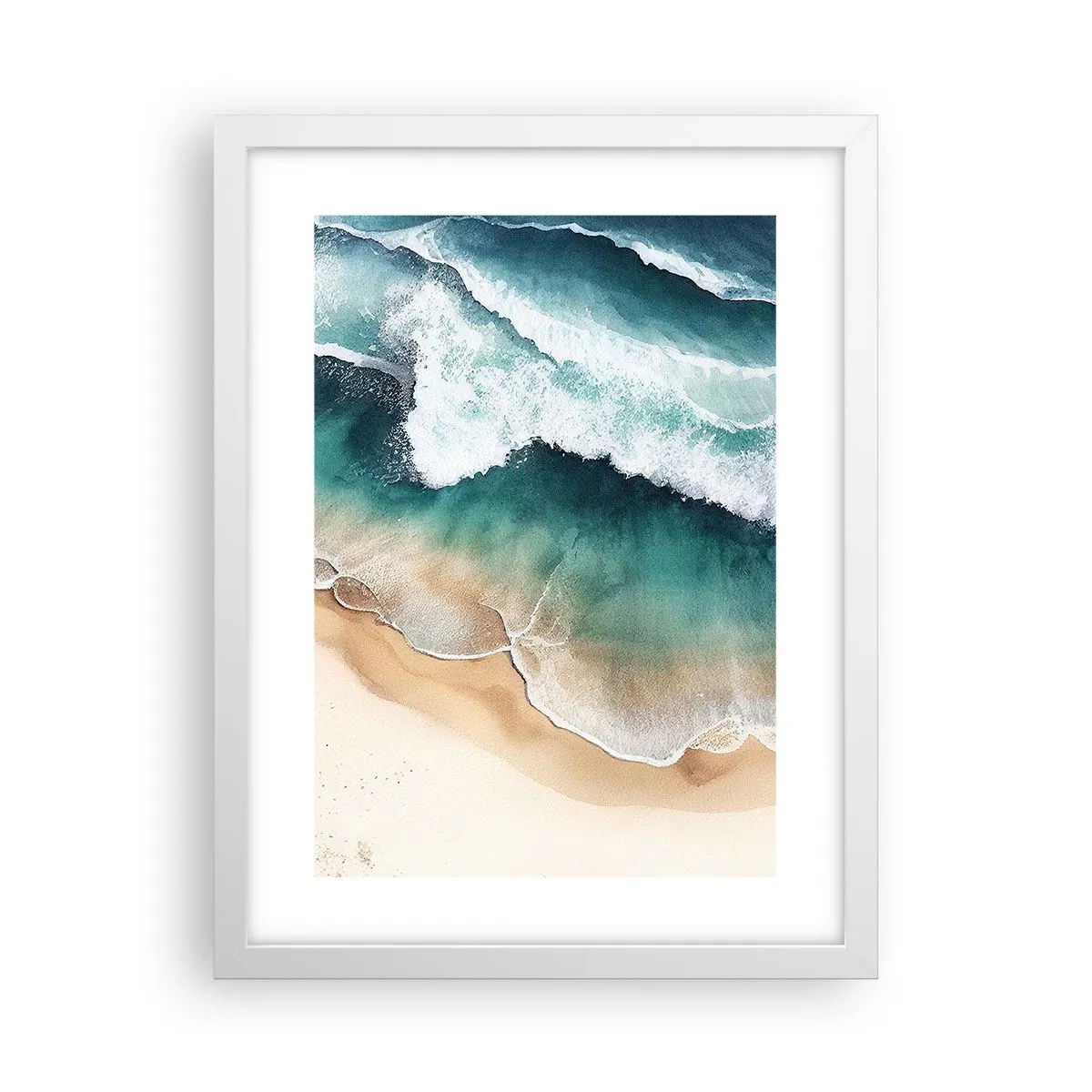 Póster en marco blanco - Un encuentro eterno - 30x40 cm