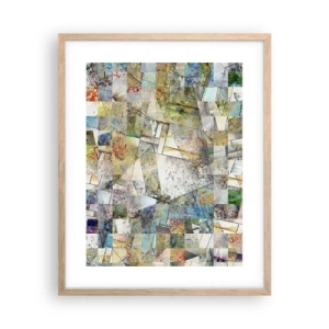 Póster en marco roble claro - Remodelación geométrica - 40x50 cm